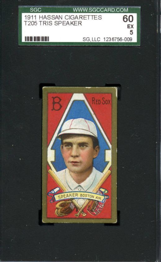 1911 T205 Tris Speaker HOF SGC 60 5 1236756 009  