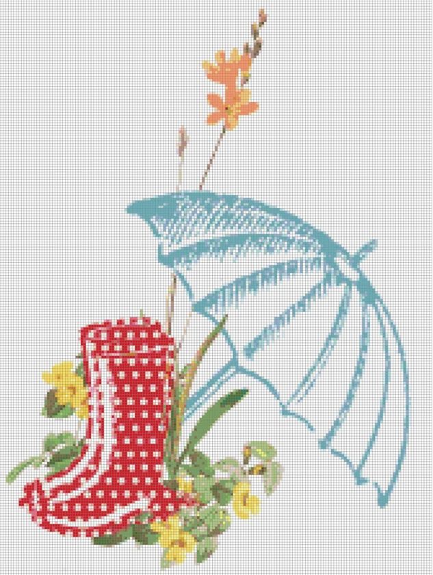 Raindrops Keep Fallin on My Head Cross Stitch Pattern  