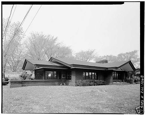 Prairie Style Home Plans, Purcell & Elmslie masterpiece, single story 