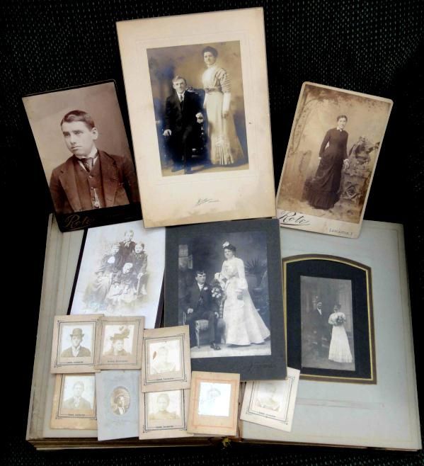 HUGE LOT antique ROTE FAMILY PHOTO ALBUM lancaster pa miller alexander 