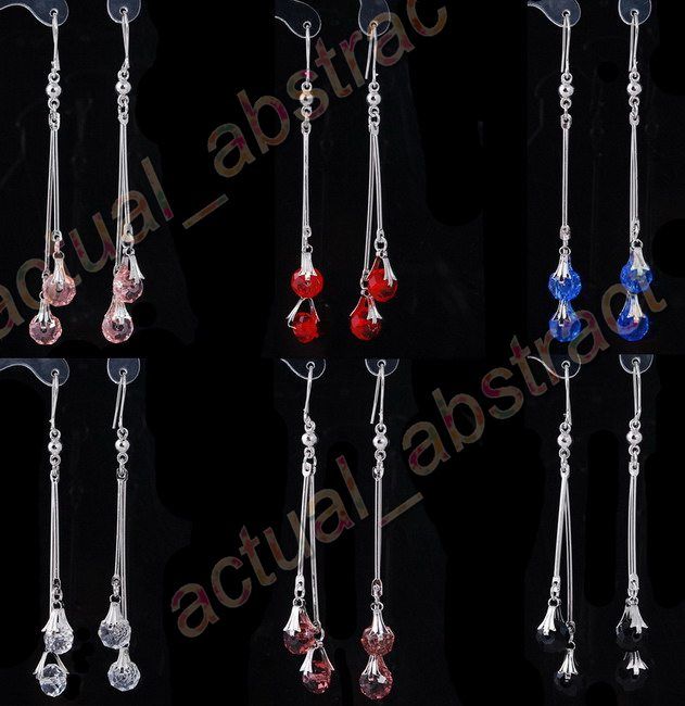 72PAIR earring Czech rhinestone&crystal glass wholesale  