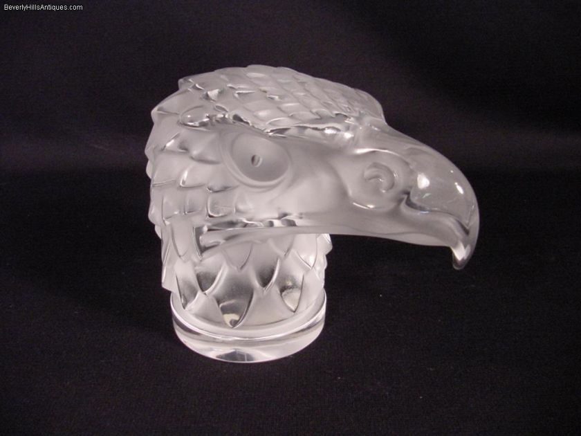 Beautiful Lalique Eagles Head Paperweight MSRP $1185.00  