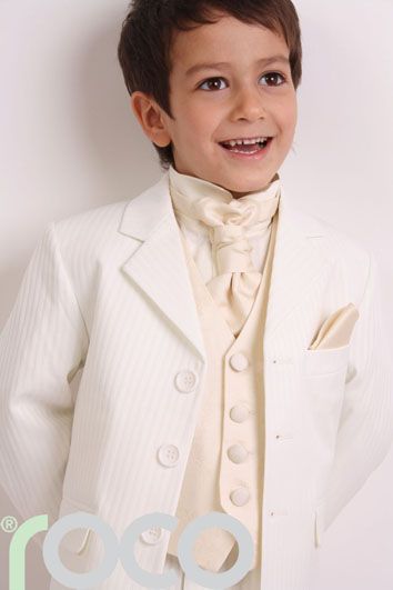 BOYS IVORY COMMUNION WAISTCOAT TIE CRAVAT SUIT 1 10yrs  