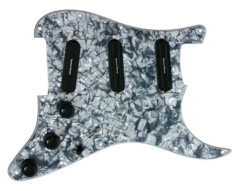 Duncan All Hot Rails Loaded Strat Pickguard BP/BK  