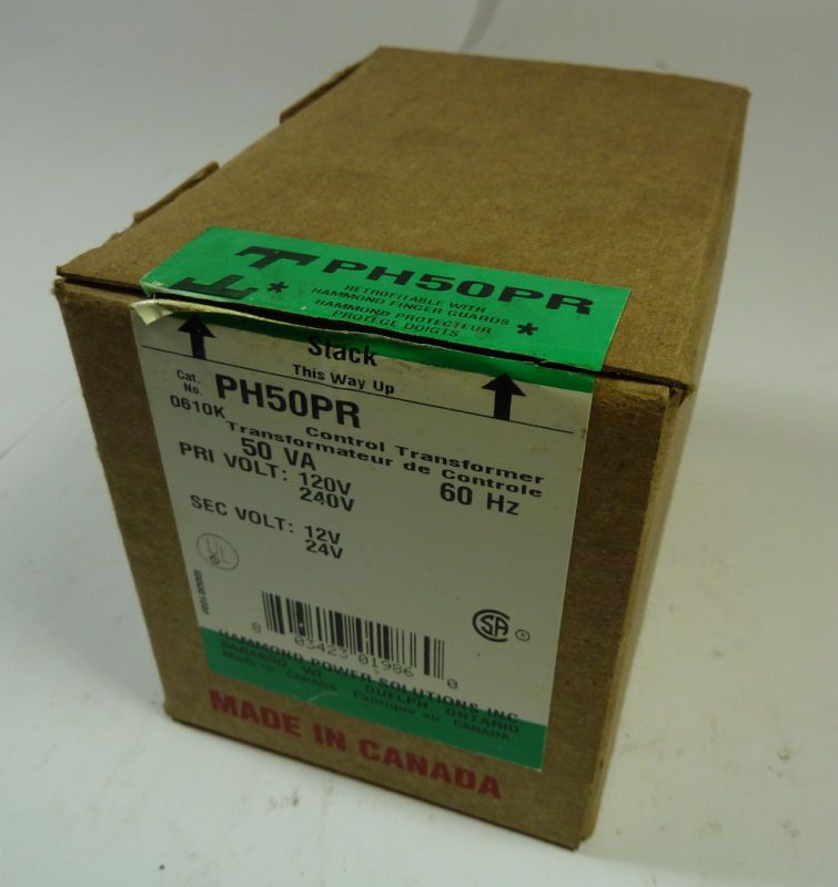 Hammond PH50PR Transformer 60Hz 120V 12 24VDC  NEW   