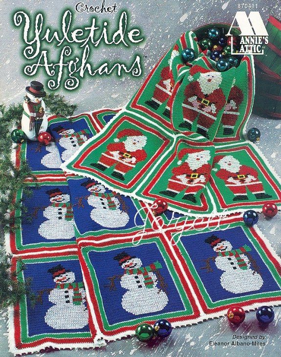 Yuletide Afghans, Annies crochet patterns OOP rare  