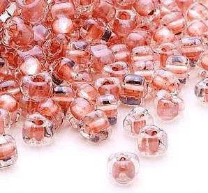 12g MIYUKI COPPER/CRYS TRIANGLE 5mm GLASS BEADS #1129  