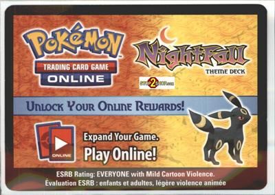 Pokemon ONLINE CODE   NIGHTFALL Theme Deck   UMBREON PRIME CARD  3 