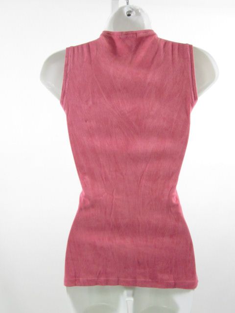 DAVID CLINE Pink Beads Sleeveless V Neck Blouse Tank 2  