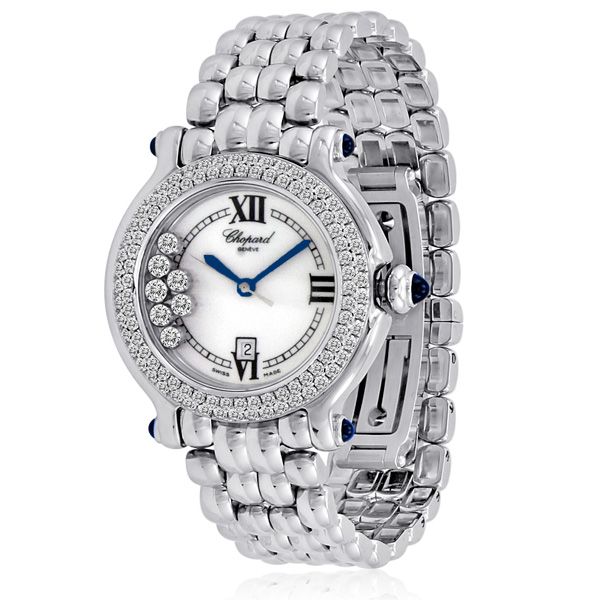 LADIES 1.65CT DIAMOND CHOPARD HAPPY SPORT WATCH 30MM  