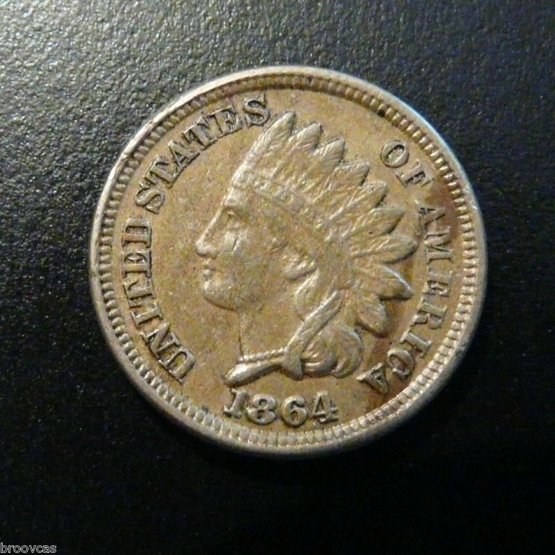 1864 CN, INDIAN HEAD CENT. VARIETY TYPE II 1860~1864  