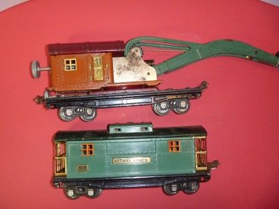 Lionel 260E O Gauge Train set c. 1930 with Engine, 4 cars, Set box 