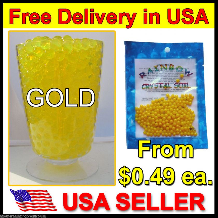 Gold Water Beads Water Marbles Big Gel Balls for Plants  