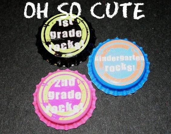 OhSoCute, K, 1st & 2nd grade rocks bottle caps  