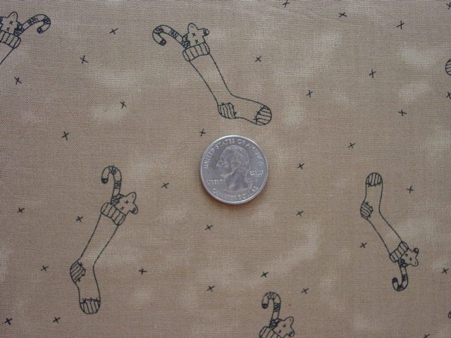 Honey & Me Gingerbread Stocking FABRIC material 1 yd  