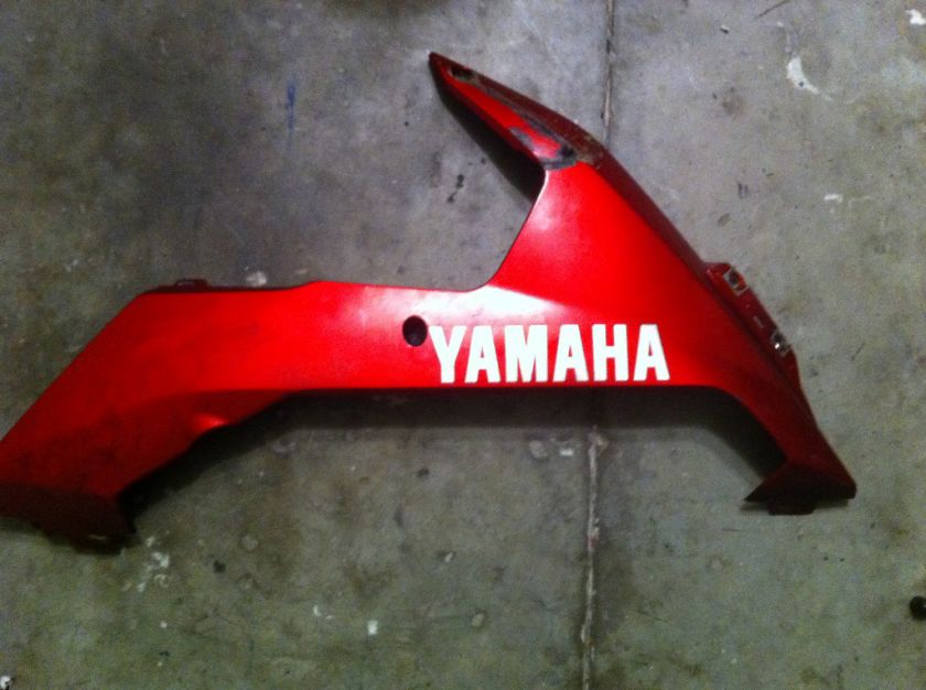 07 08 Yamaha R1 LEFT LOWER SIDE FAIRING RED  