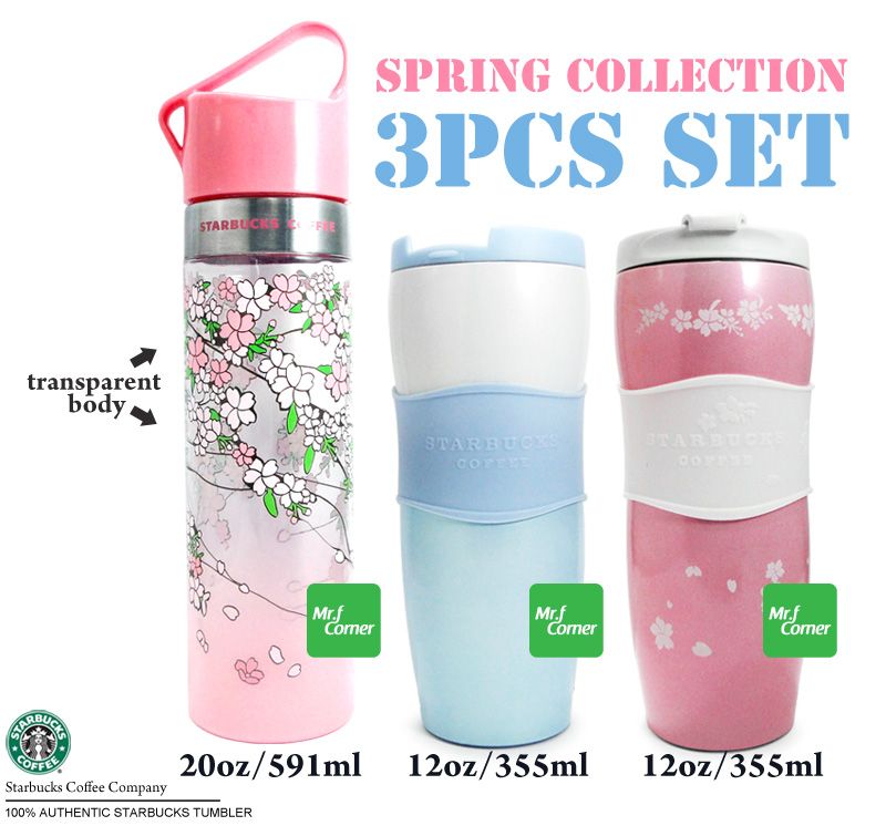 starbucks spring edition tumbler 3pcs set 2011 on sale  