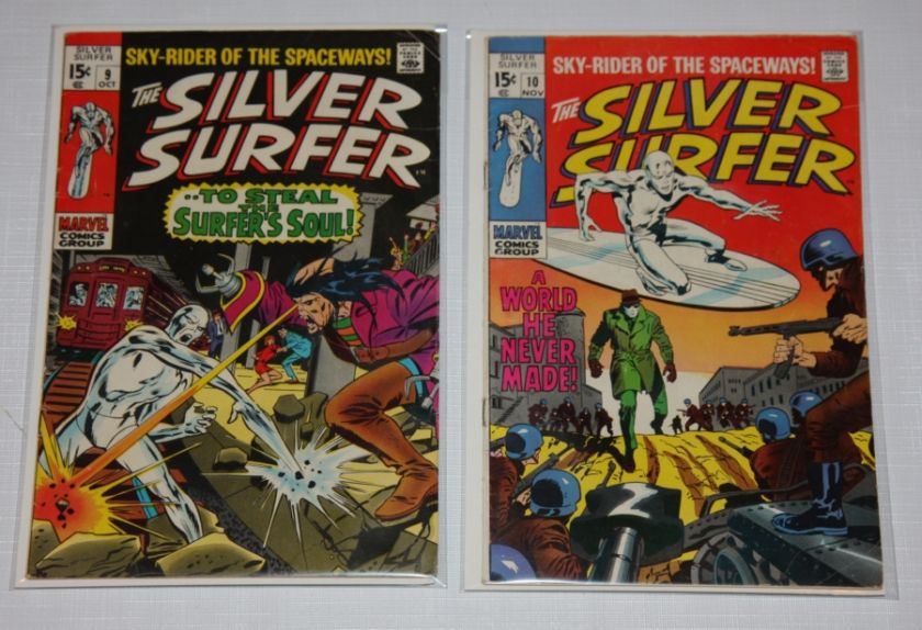 SILVER SURFER 7,8,9,10,13,18 LOT John Buscema JACK KIRBY Silver Age 