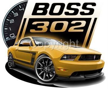 2012 Ford BOSS Mustang 302 Tshirts Laguna Seca  