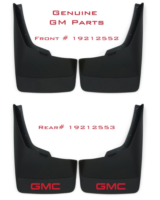 GMC Sierra Splash Guards Front + Rear 1500 2500 3500 07 08 09 10 11 12 