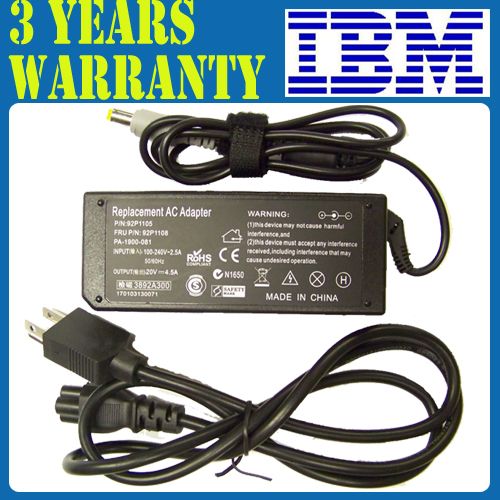 AC ADAPTER charger 20V for IBM thinkpad T400 T500 New  