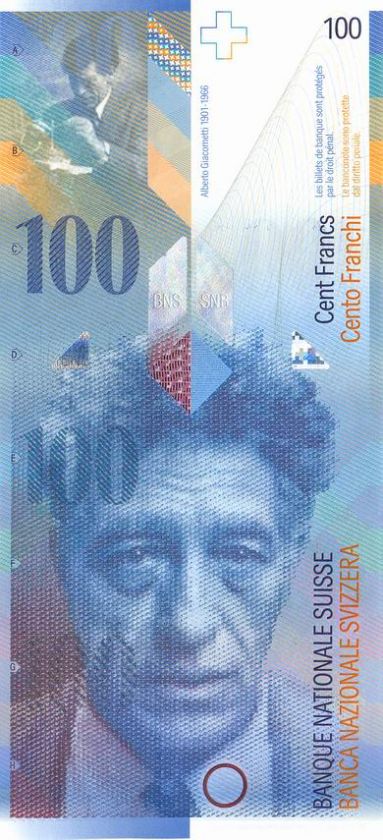 SWITZERLAND █ 100 Franken █ 2004 P 72 Sign 74 76 77 UNC  