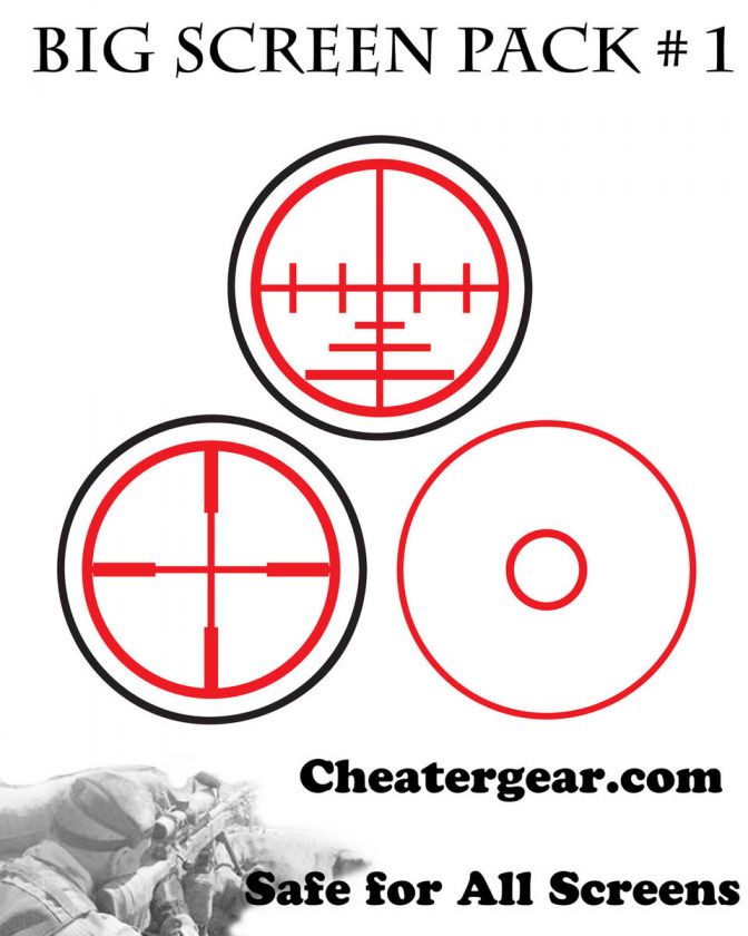   Crosshair Aim Reticle COD Big Screen Decal Target Aim Cheat Xbox 360