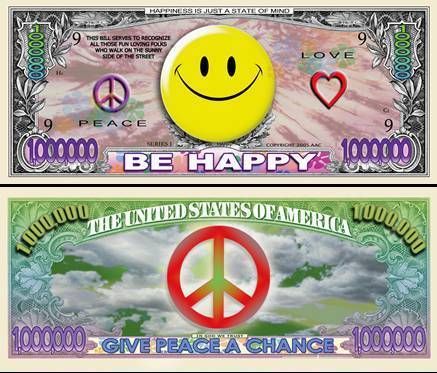 JUST BE HAPPY DOLLAR BILL (25/$3.99)  