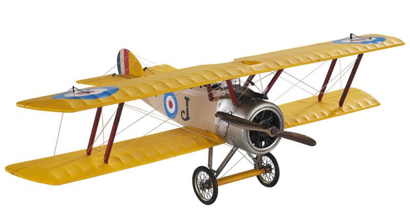 Desk Top WWI Sopwith Camel Biplane Wood Model Plane 10 781934508984 