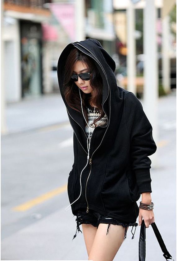 2011 F/W NEW PERSONALITY DOUBLE ZIPPER HOODIES COAT 2COLORS  