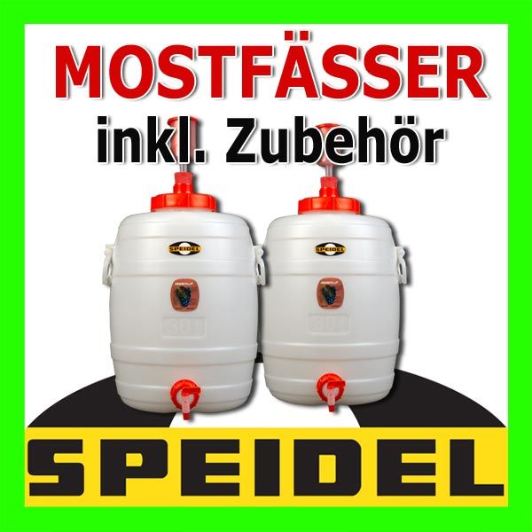 Speidel Mostfass Getränkefass Gärfass Weinfass alle Größen Made in 