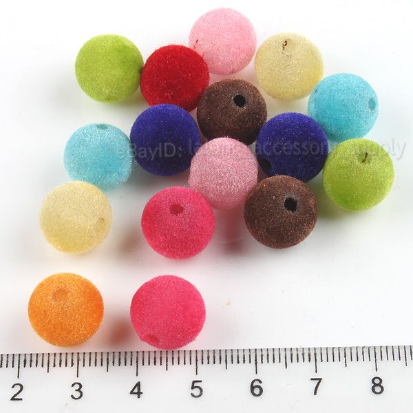 300x New Mix Acrylic Velvet Spacer Bead Making 110939  