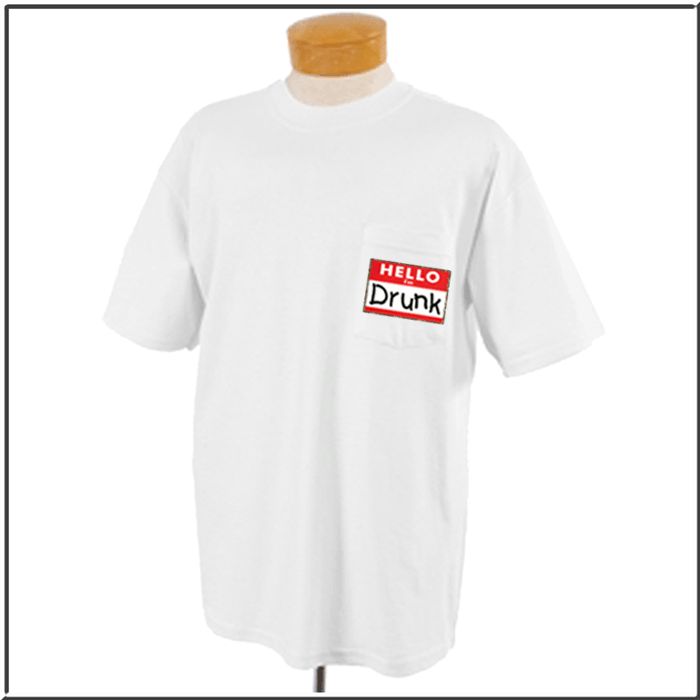 Hello Im Drunk Name Tag Funny Shirt S XL,2X,3X,4X,5X  