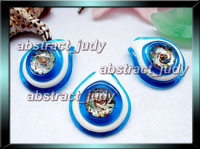 WHOLESALE 6PCS 55*45 45*40MM Lampwork Glass Pendants  