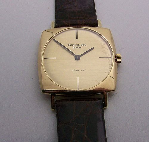   Cushion Shaped Patek Philippe Mans Wristwatch Ref. 3523/1 18 Jewels