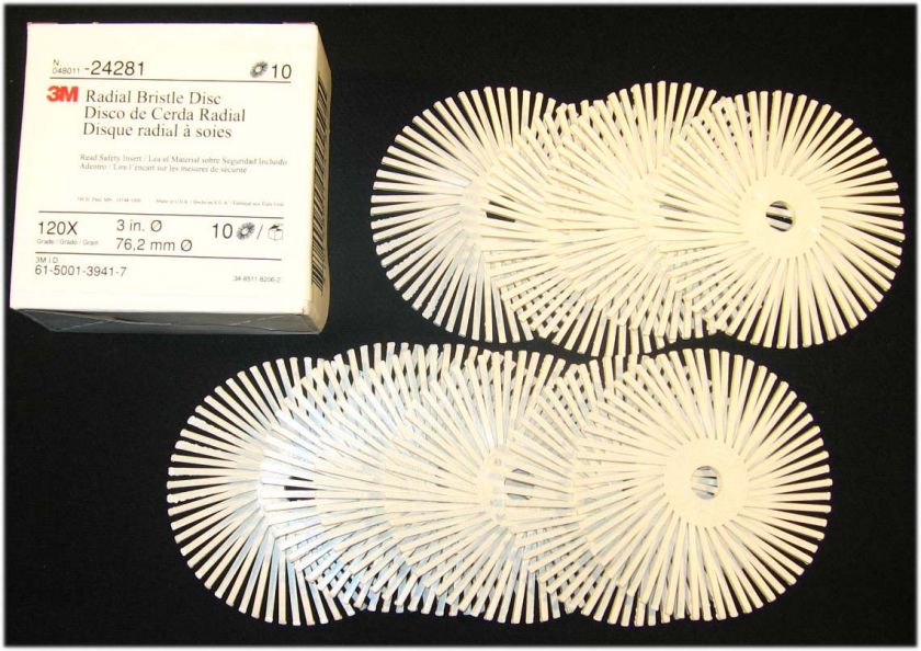 New 10pc 3M Radial Bristle Disc 3 120X GR 24281 2AXX6  