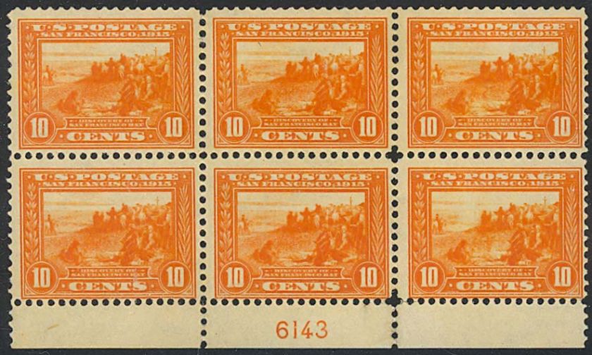 400A, PLATE BLOCK OF 6 MINT XXLH (LOOKS NH) Cat $15,000  