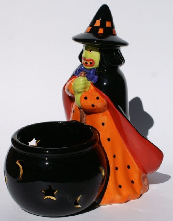 Mary Engelbreit Halloween Witch Tealight Candle Holder  