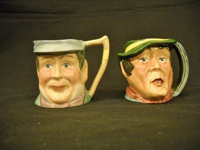 KELSBORO WARE TOBY MUGS 1 Pickwick Winkle Initial L V  