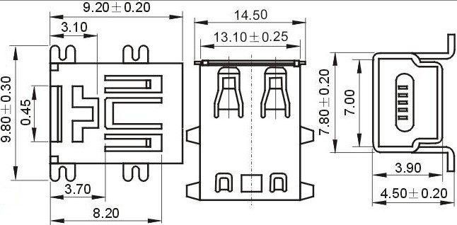   smd socket connector specification n a package includes 100pcs x items