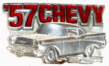 57 CHEVY BELT BUCKLE BY GREAT AMERICAN  