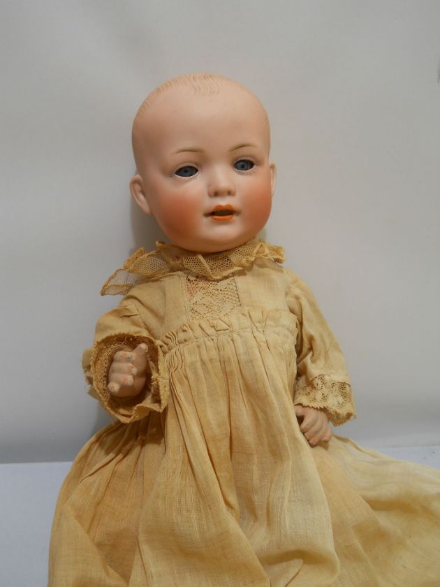 Early 1900s German Heubach 532 or 582 Bisque Head 12 Baby Doll Long 