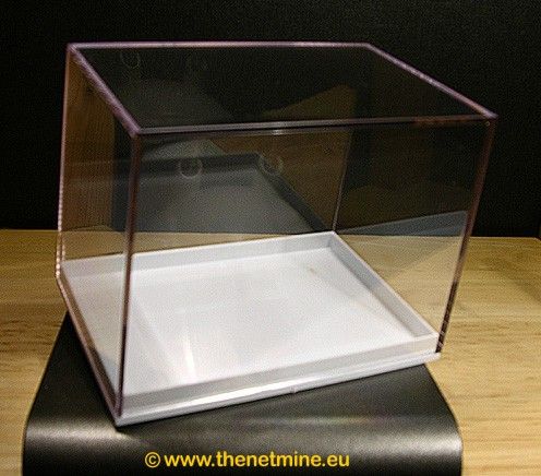 80 x 55 x 60 mm white boxes to display fossils or cabinet sized 