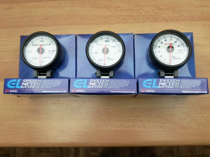 Apexi EL2 60mm Gauge 3X Oil Temp,Oil Preussure,Boost  