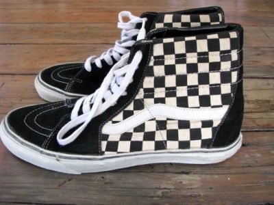 Vintage VANS Check ERA HI Top SKATE Sneakers Trainers Shoes 70s 90s OZ 