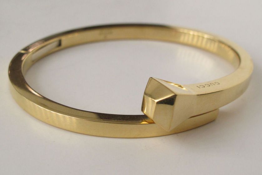 Gucci Vintage 18K 750 Gold Chiodo Nail Spike Bracelet  