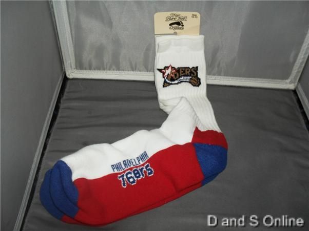 NBA ATHLETIC SOCKS PHILADELPHIA 76ERS RWB WEAR WHAT THEY WEAR  