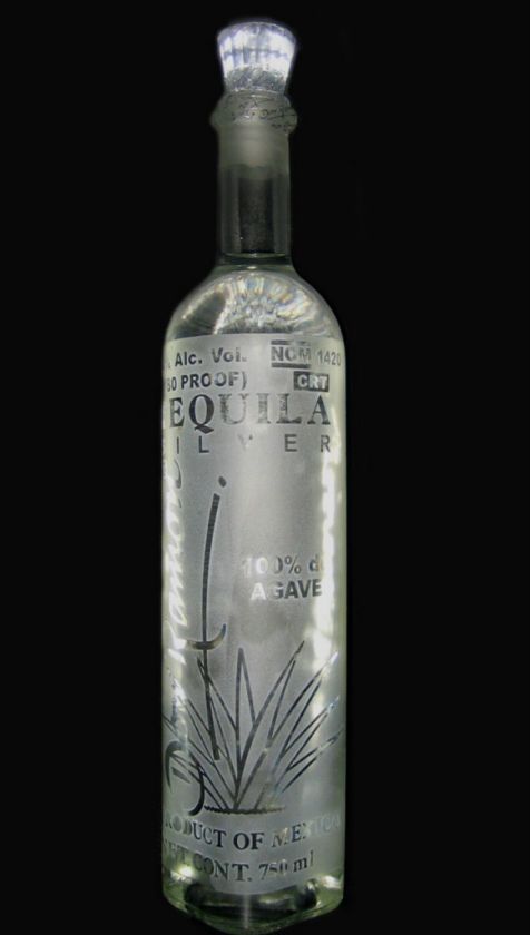 TEQUILA DON RAMON SILVER ETCHED BOTTLE 750 ML.NEW FULL.  
