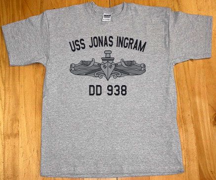 US USN Navy USS Jonas Ingram DD 938 Destroyer T Shirt  