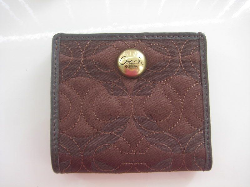 NWT Coach Brown Gramercy Signature Op Art Wallet 42941  